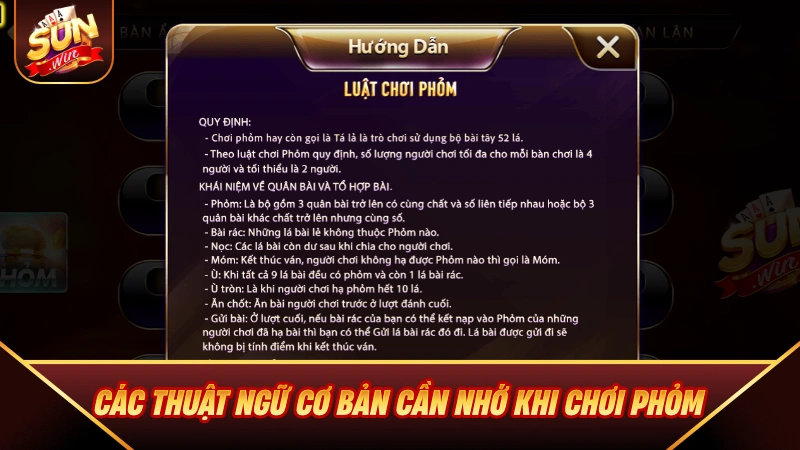 Phỏm - Hướng Dẫn Luật Chơi Và Kinh Nghiệm Đánh Bài Bất Bại Các thuật ngữ cơ bản cần nhớ khi chơi Phỏm