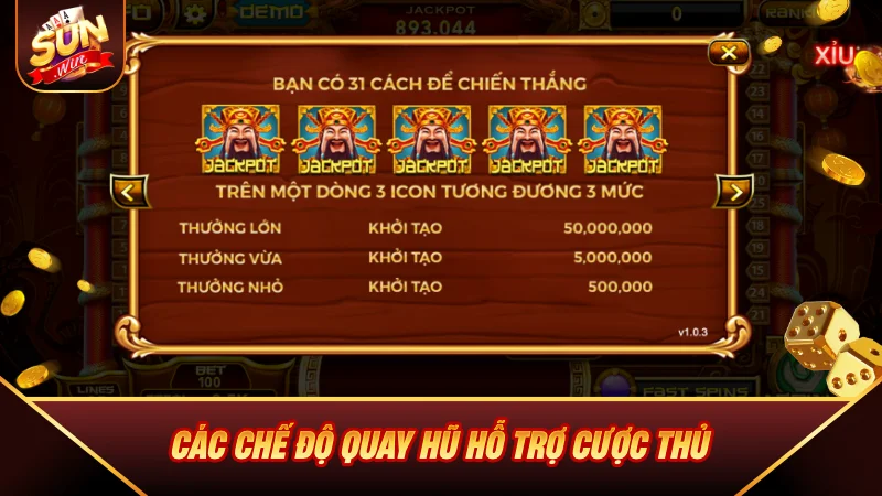 Nổ Hũ Thần Tài - Cầm Tay Chỉ Cách Săn Hũ 2026 Các chế độ quay hũ hỗ trợ cược thủ