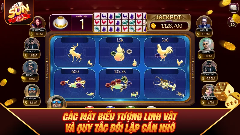 Bầu Cua Online - Mẹo Soi Cầu Luôn Thắng 2026 Các mặt biểu tượng linh vật và quy tắc đối lập cần nhớ