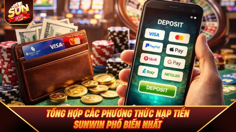 Nạp Tiền SUNWIN - Chi Tiết Nạp Siêu Tốc 1:1 Cho Chiếu Mới Tổng hợp các phương thức Nạp Tiền SUNWIN phổ biến nhất